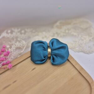 Spinka do włosów z kokardą- morska satyna