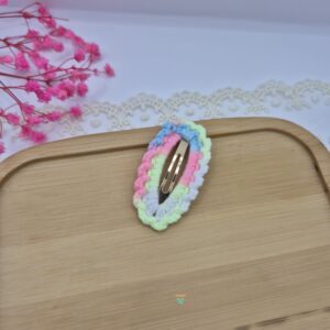 Kolorowa spinka szydełkowa 5,5cm- ozdoba do włosów